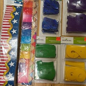 Vibrant Kids Decorative Set with Adhesive Letters